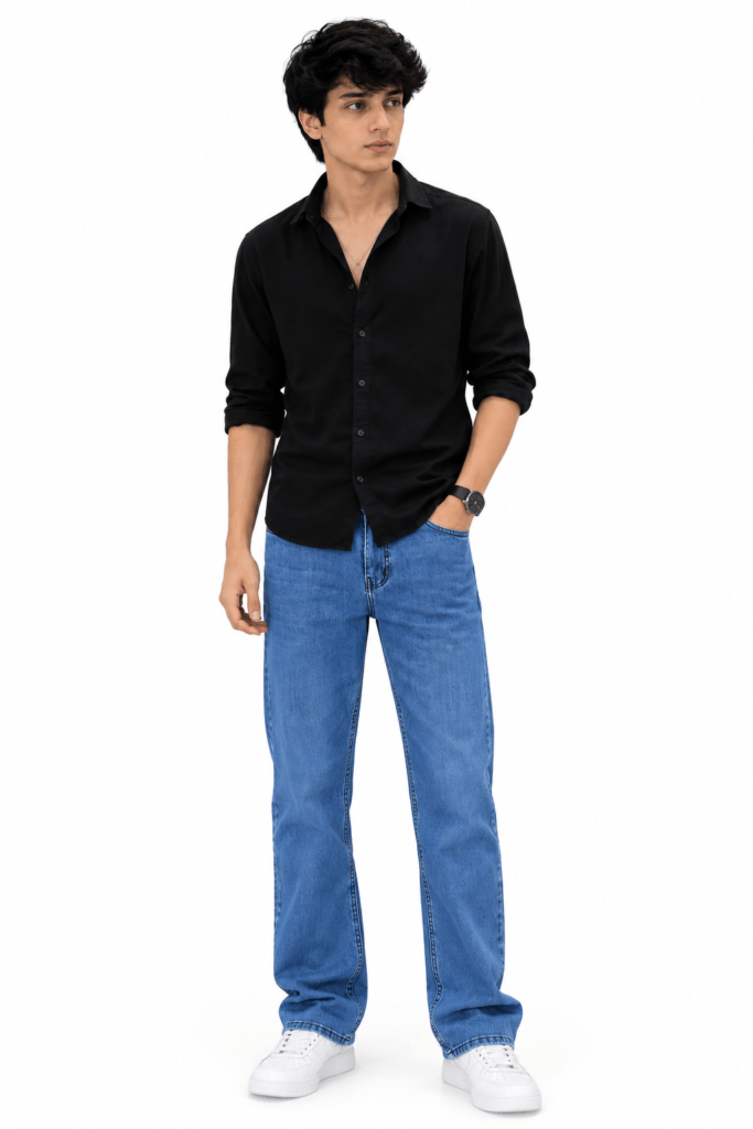 Men’s regular fit blue jeans in Pakistan by TopJeans