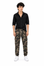 Topjeans Men’s Camouflage Cargo Jogger Pants – Green Camo Casual Trousers - Image 2