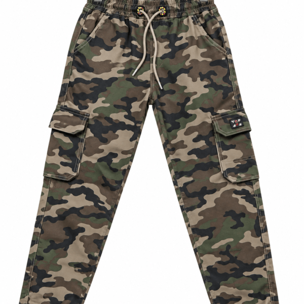 Topjeans men’s green camouflage cargo jogger pants