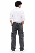 Men’s Black Cargo Jeans with Drawstring | TopJeans Pakistan - Image 3