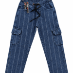 Men’s Blue Cargo Jeans with Drawstring | TopJeans Pakistan