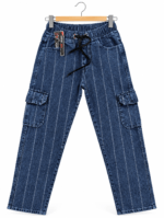 Men’s Blue Cargo Jeans with Drawstring | TopJeans Pakistan