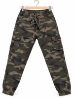 Men’s camouflage cargo jogger pants with drawstring by TopJeans