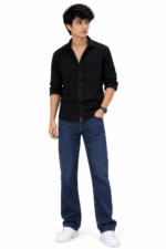 Men’s Dark Blue Regular Fit Jeans in Pakistan | TopJeans - Image 2