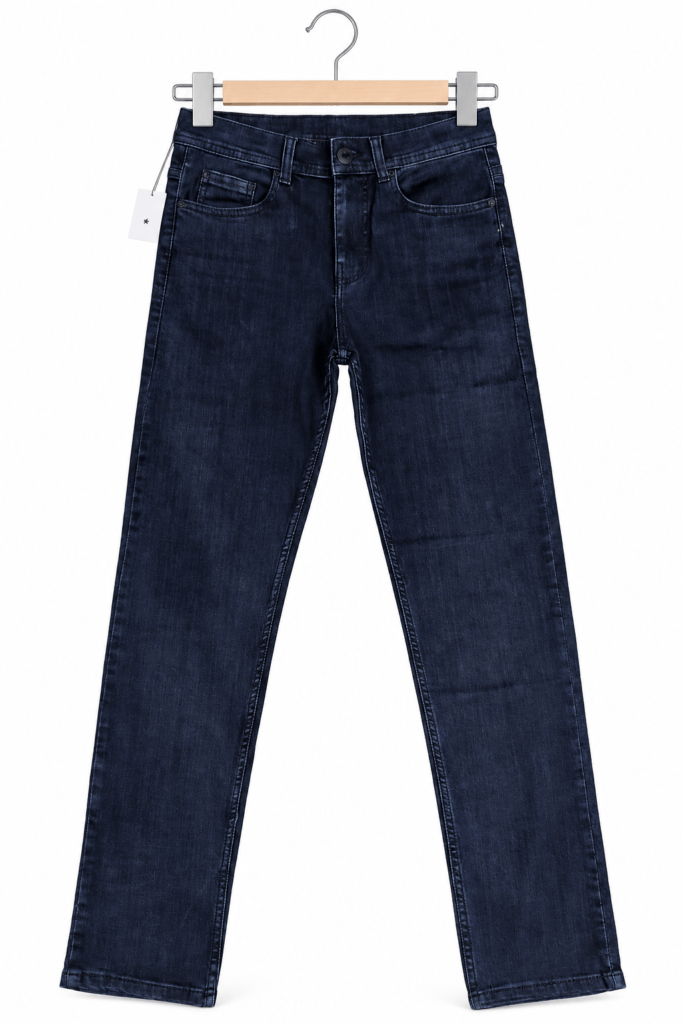 Men’s dark blue regular fit jeans in Pakistan by TopJeans