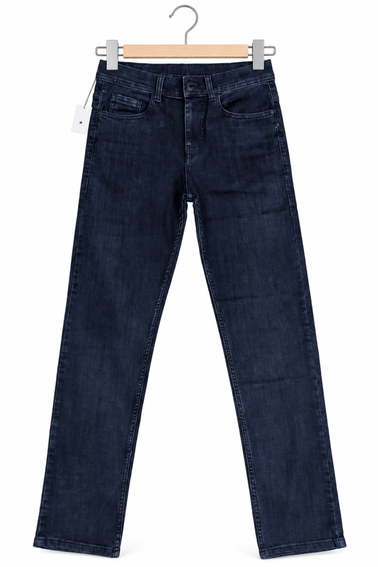 Men’s dark blue regular fit jeans in Pakistan by TopJeans