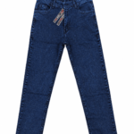 Men’s dark blue textured regular fit jeans by TopJeans