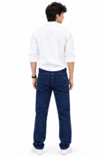 Men’s Dark Blue Textured Jeans | Regular Fit | TopJeans Pakistan - Image 2