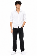 Topjeans Men’s Black Slim Fit Jeans – Classic Casual Denim Pants - Image 3
