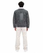 Men's Grey Sherpa Collar Denim Jacket – Winter Collection - Image 3