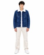 Men's Sherpa Collar Denim Jacket – Winter Collection - Image 3