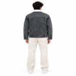 NMG Men’s Black Denim Jacket with White Sherpa Collar - Image 3