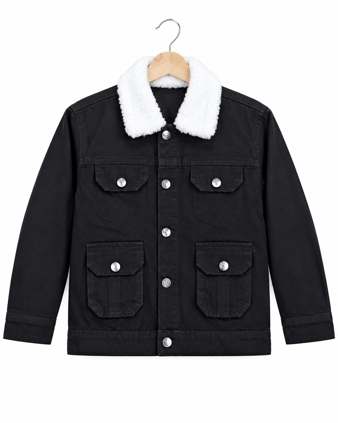 mens-black-denim-jacket-sherpa-collar-pakistan.jpg Men’s black denim jacket with white sherpa collar